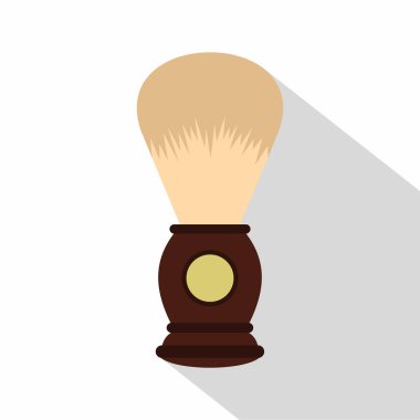 Ahşap tıraş fırça simgesini, düz stil