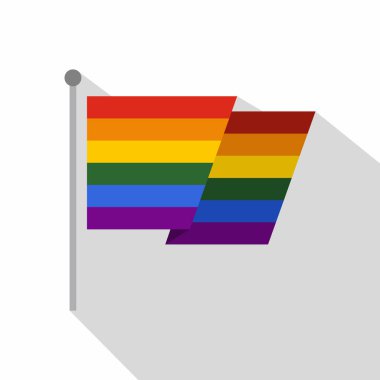 LGBT simgesi, düz stil bayrak