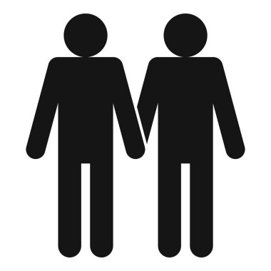 İki adam gay ikonu, basit tarzı