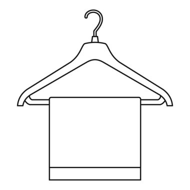 Askı bez simgesi, anahat stili ile