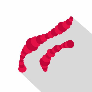 Sarmal bakterilerin simgesi, düz stil