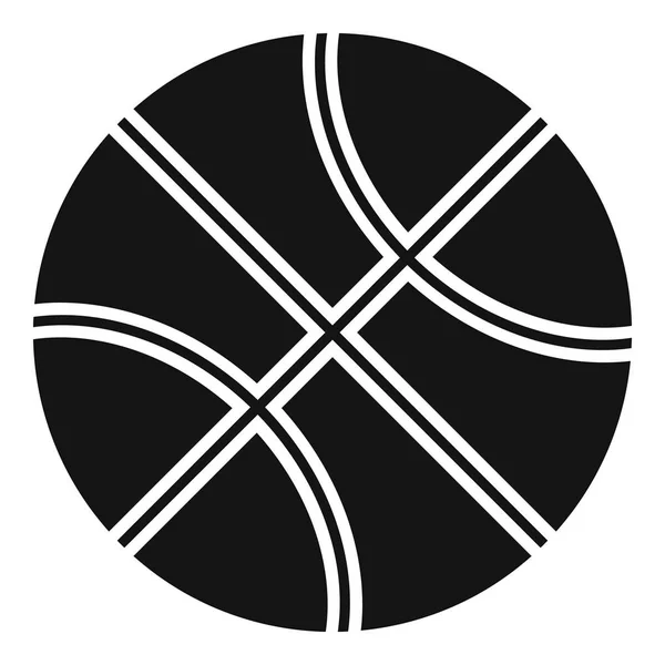 Ícone de bola de basquete, estilo simples — Vetor de Stock