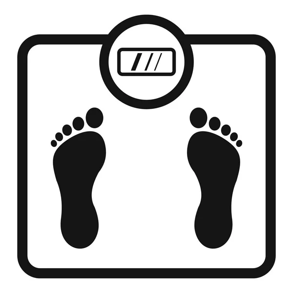 Vloer weegschalen pictogram, eenvoudige stijl — Stockvector