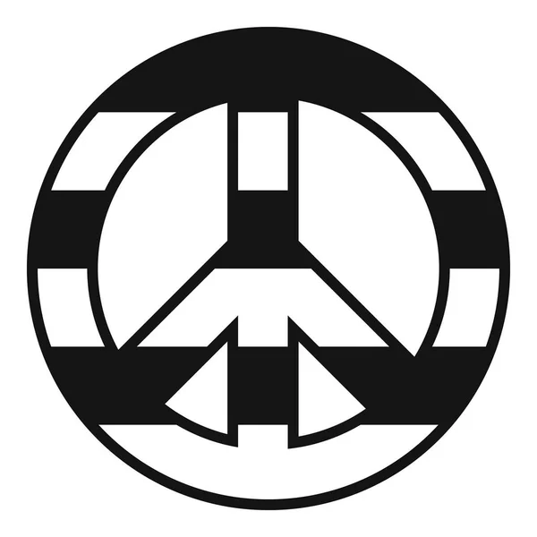 LGBT barış işareti simgesi, basit tarzı — Stok Vektör