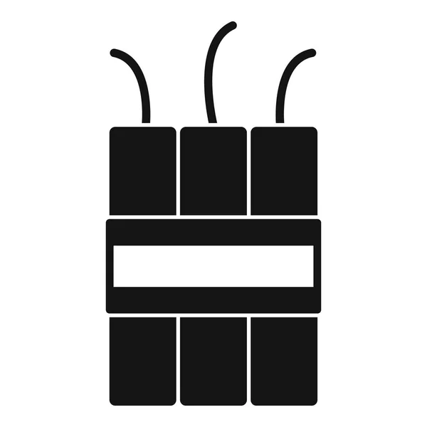 Dinamita explosivos icono, estilo simple — Archivo Imágenes Vectoriales