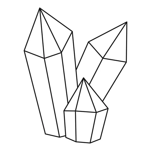 Diamanti icona, stile contorno — Vettoriale Stock