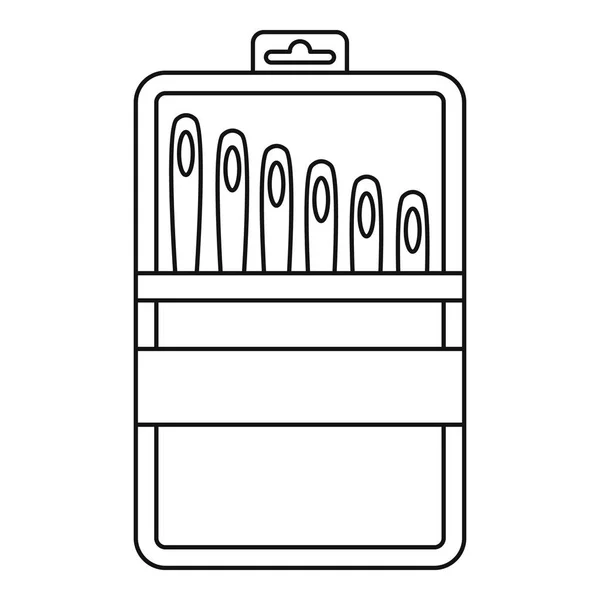 Conjunto de agulhas ícone, estilo esboço —  Vetores de Stock