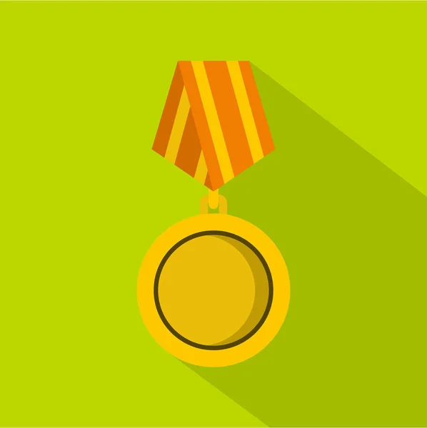 Κερδίζοντας μετάλλιο εικονίδιο, επίπεδη στυλ — Διανυσματικό Αρχείο