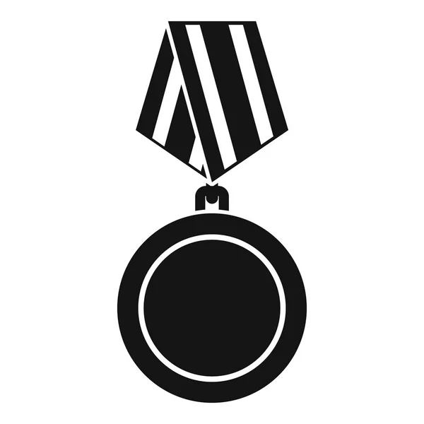 Winning medal icon, simple style — Stock Vector