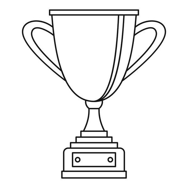 Goldpokal für Meisterschafts-Ikone, Umriss-Stil — Stockvektor