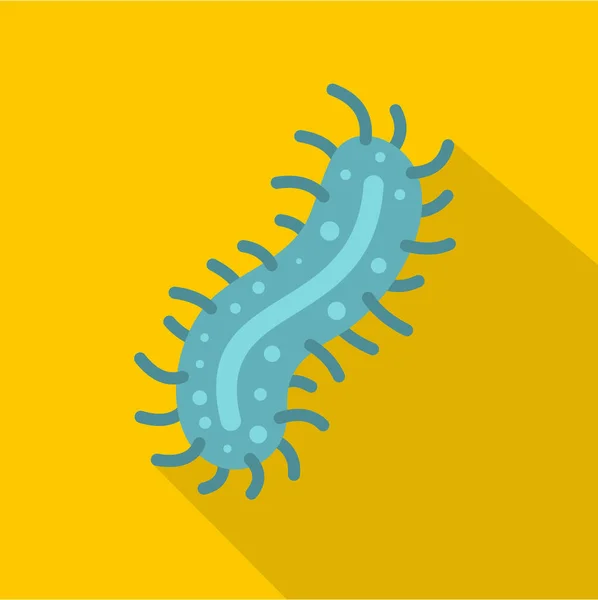 Cell av farliga virus ikon, platt stil — Stock vektor