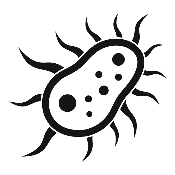 Bakterier tusenfoting ikon, enkel stil — Stock vektor