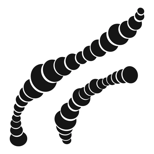 螺旋菌アイコン、シンプルなスタイル — ストックベクタ