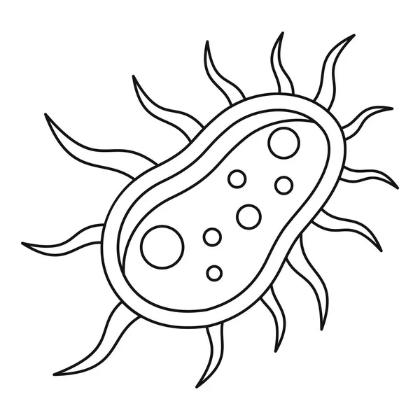 Bacteriën duizendpoot pictogram, Kaderstijl — Stockvector