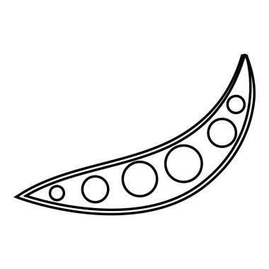 Çalı fasulyesi simgesi, anahat stili