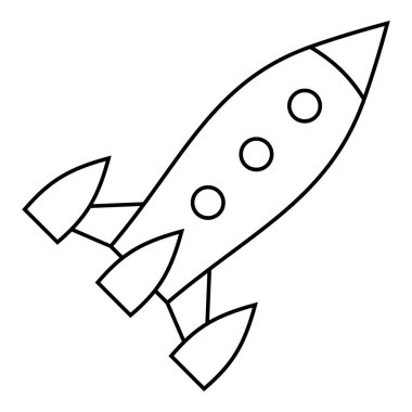 Uçak roket simgesi, anahat stili