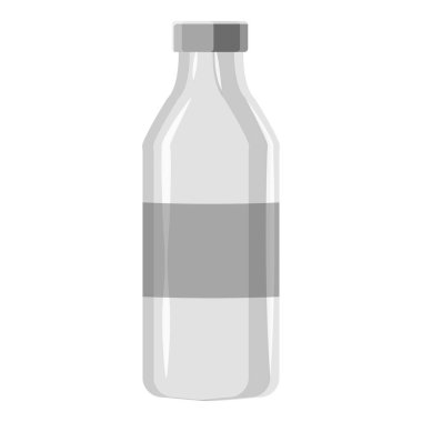 Şişe simge, gri tek renkli stil