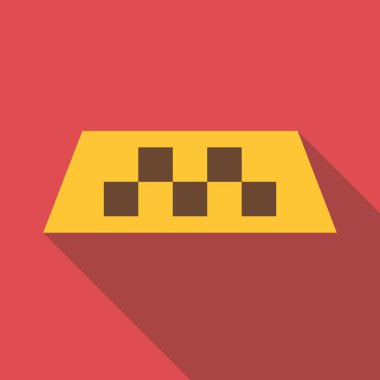 Taksi işareti simgesi, düz stil