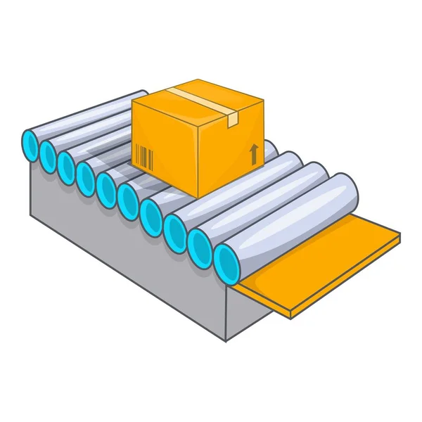 Conveyor systemikonen, tecknad stil — Stock vektor