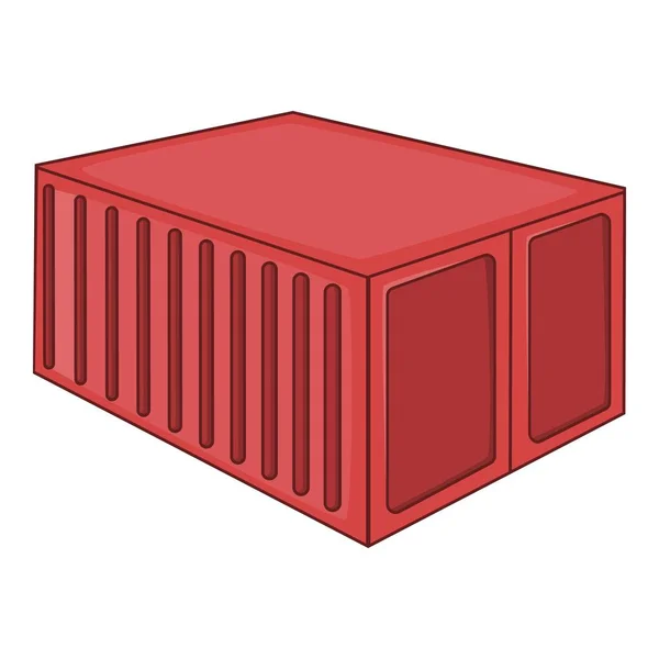 Icône de conteneur de fret, style dessin animé — Image vectorielle