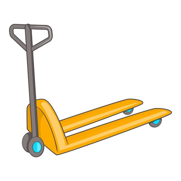 Ruční vozík ikona, kreslený styl — Stockový vektor