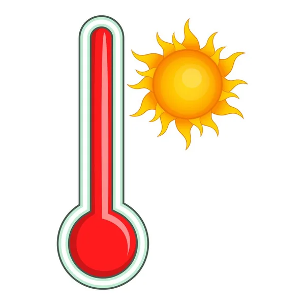 Thermometer icon, cartoon style — Stock Vector