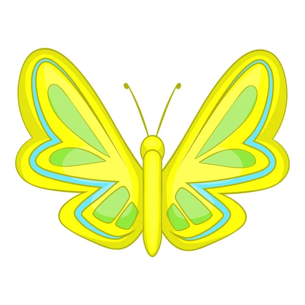 Icono de mariposa amarilla, estilo de dibujos animados — Vector de stock