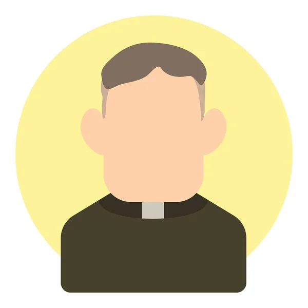 Priest icon, flat style — Stock Vector