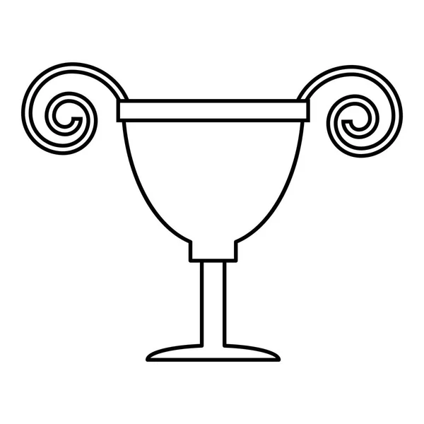 Cup-Symbol, Outline-Stil — Stockvektor