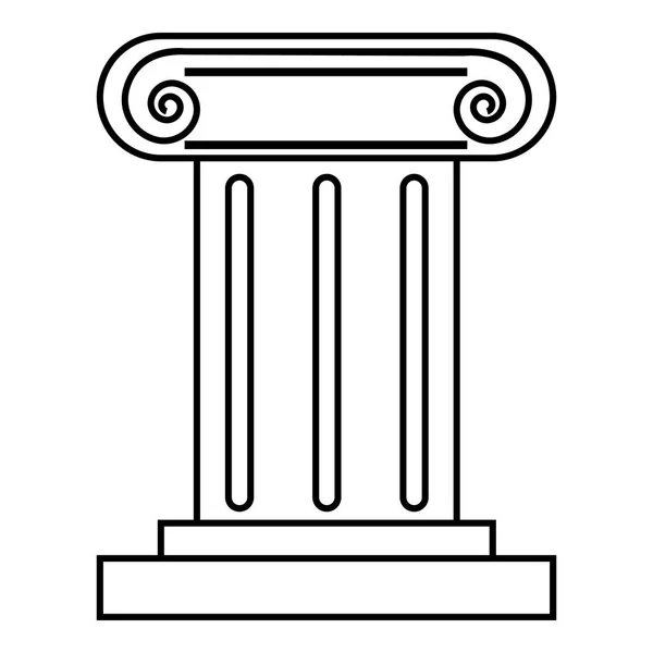 罗马柱图标，大纲样式 — 图库矢量图片