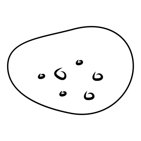 Icône pomme de terre, style contour — Image vectorielle