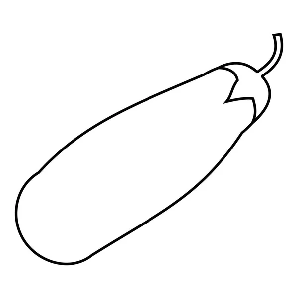 Zucchini-Ikone, Umriss-Stil — Stockvektor