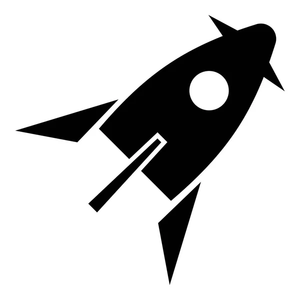 Ракета для космічного польоту, простий стиль — стоковий вектор