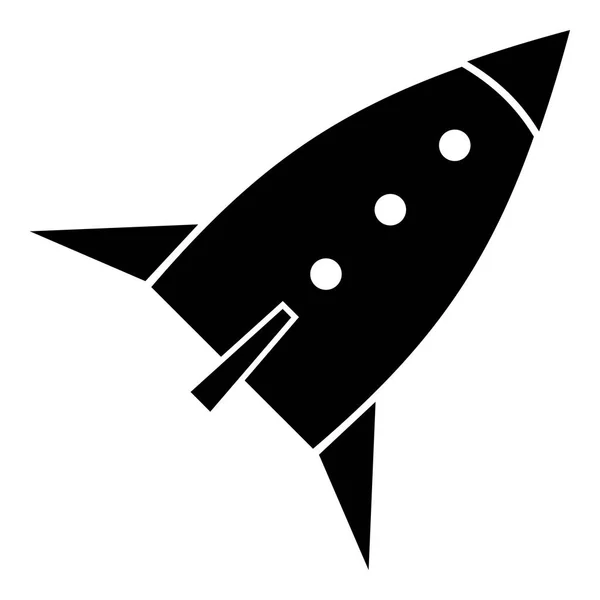 Космічна ракета для піктограми мухи, простий стиль — стоковий вектор