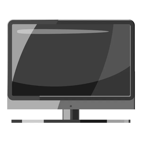Icono de televisión, estilo monocromo gris — Archivo Imágenes Vectoriales
