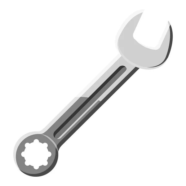 Wrench icon, gray monochrome style — Stock Vector