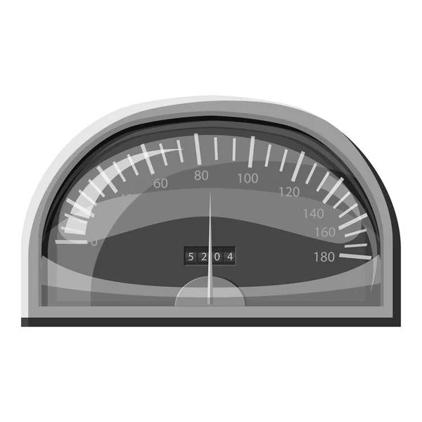 Snelheidsmeter voor auto's, grijze monochroom pictogramstijl — Stockvector