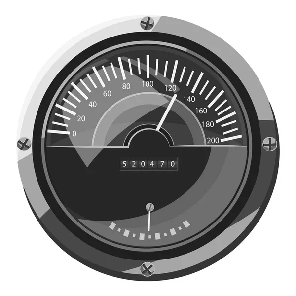 Nagy sebességmérő, kerek ikon — Stock Vector