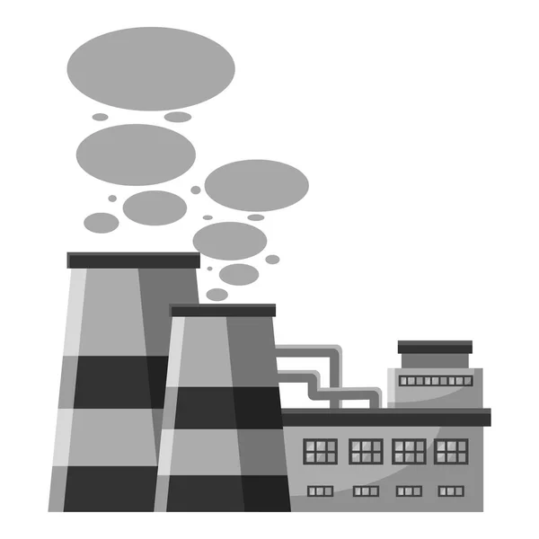 Завод производит дым из иконы дымохода — стоковый вектор