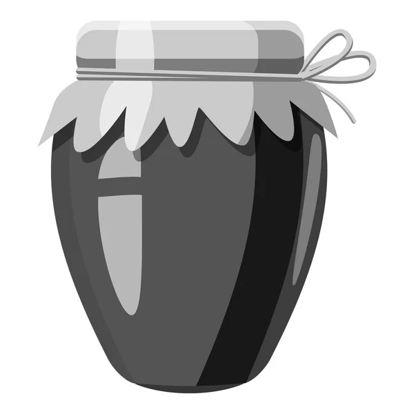 Jar ikon, grå svartvit stil — Stock vektor