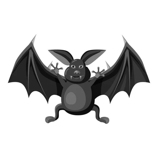 Bat, grijs monochroom pictogramstijl — Stockvector