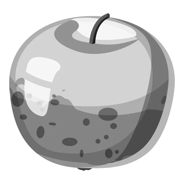 Icono de manzana, estilo monocromo gris — Archivo Imágenes Vectoriales