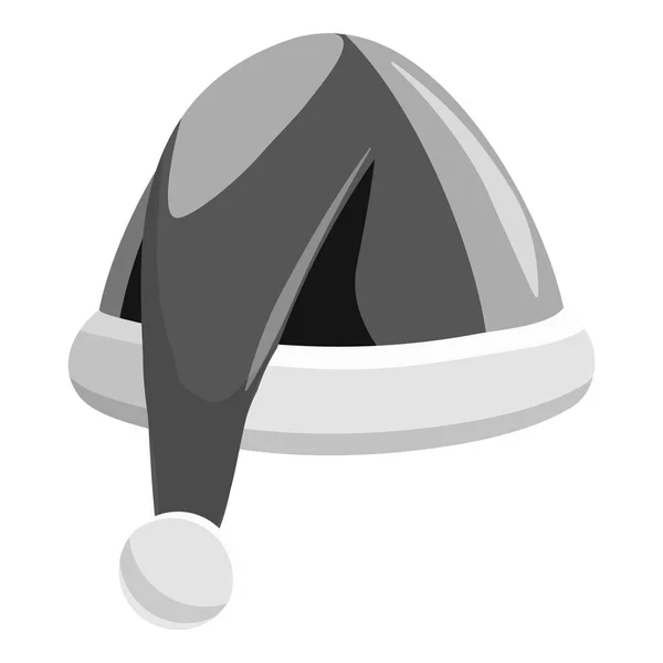 Icono de sombrero de Santa, gris estilo monocromo — Archivo Imágenes Vectoriales