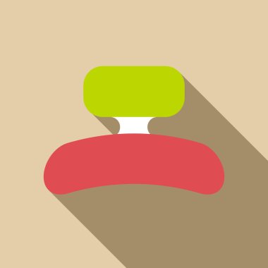 Saç pençe atacı simgesi, düz stil