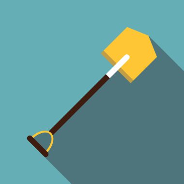 Kürek simgesi, düz stil