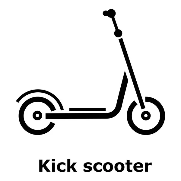 Kick scooter pictogram, eenvoudige stijl — Stockvector