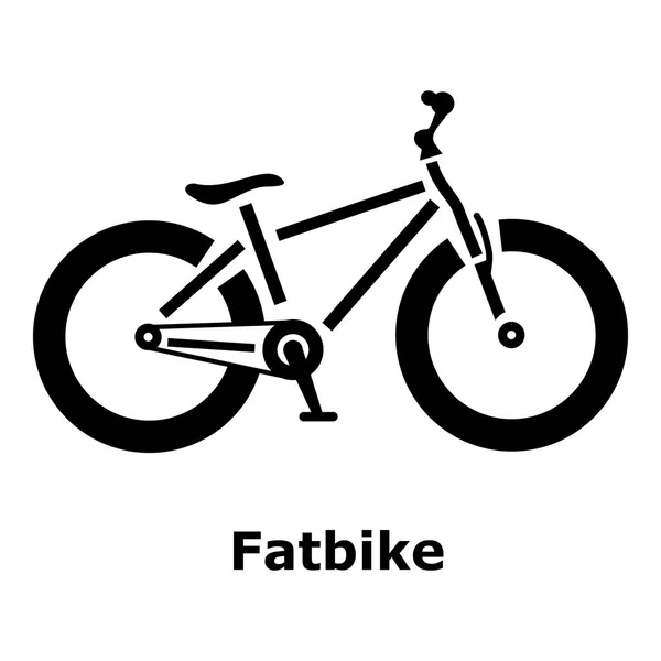 Fatbike ikon, egyszerű stílus — Stock Vector