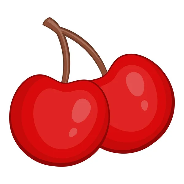 Cherry ikon, tecknad stil — Stock vektor