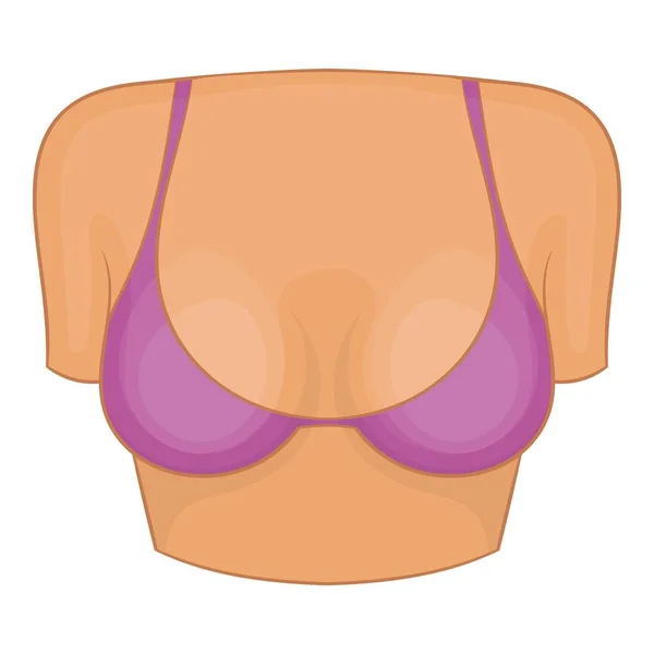 Donna icona del seno, stile cartone animato — Vettoriale Stock