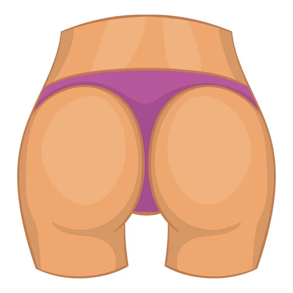 Female buttocks icon, cartoon style — Stock Vector